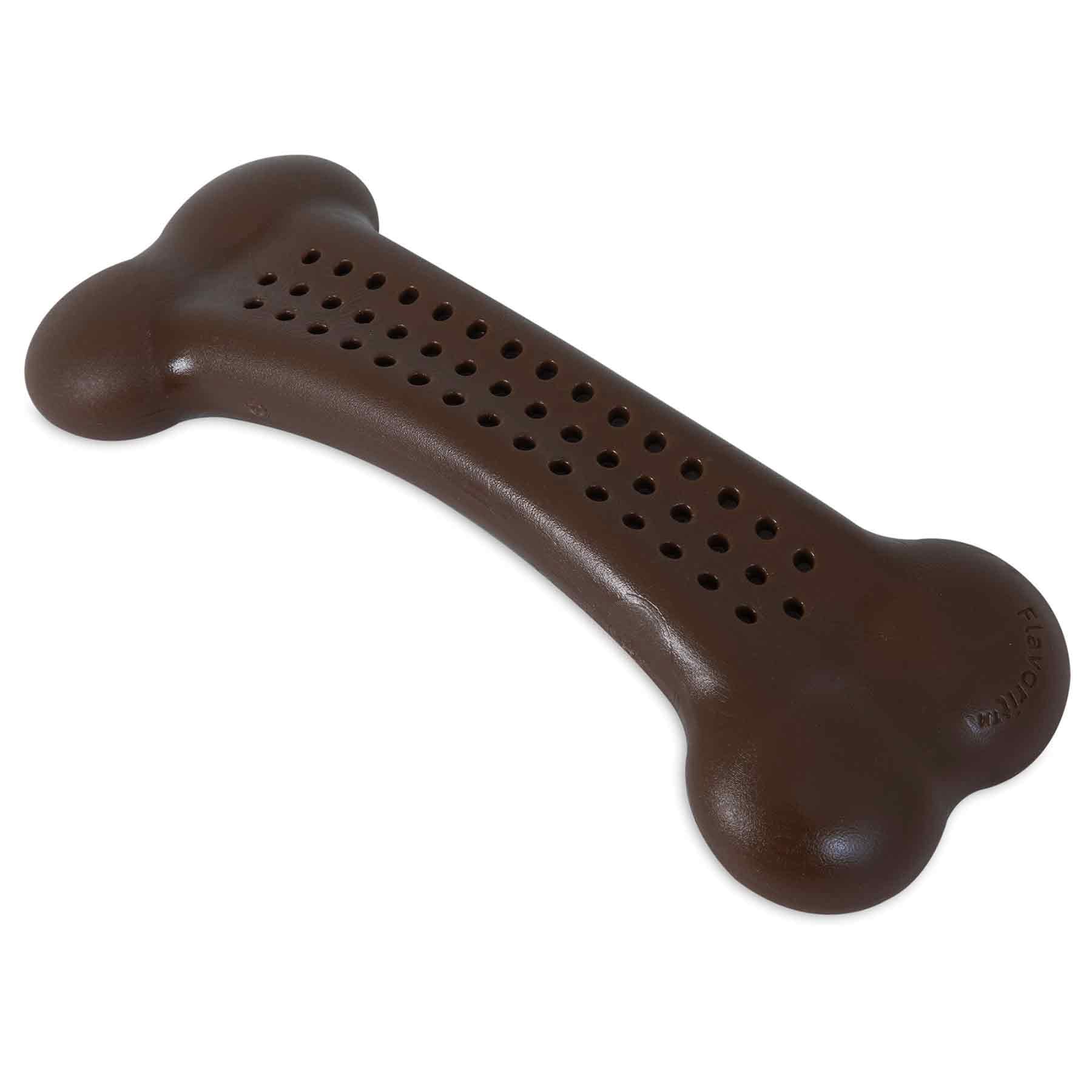 Pet Qwerks Flavorit Barkbone - Fillable Dog Bone For Moderate Chewers - Peanut Butter Flavor - 6.75', Made In Usa