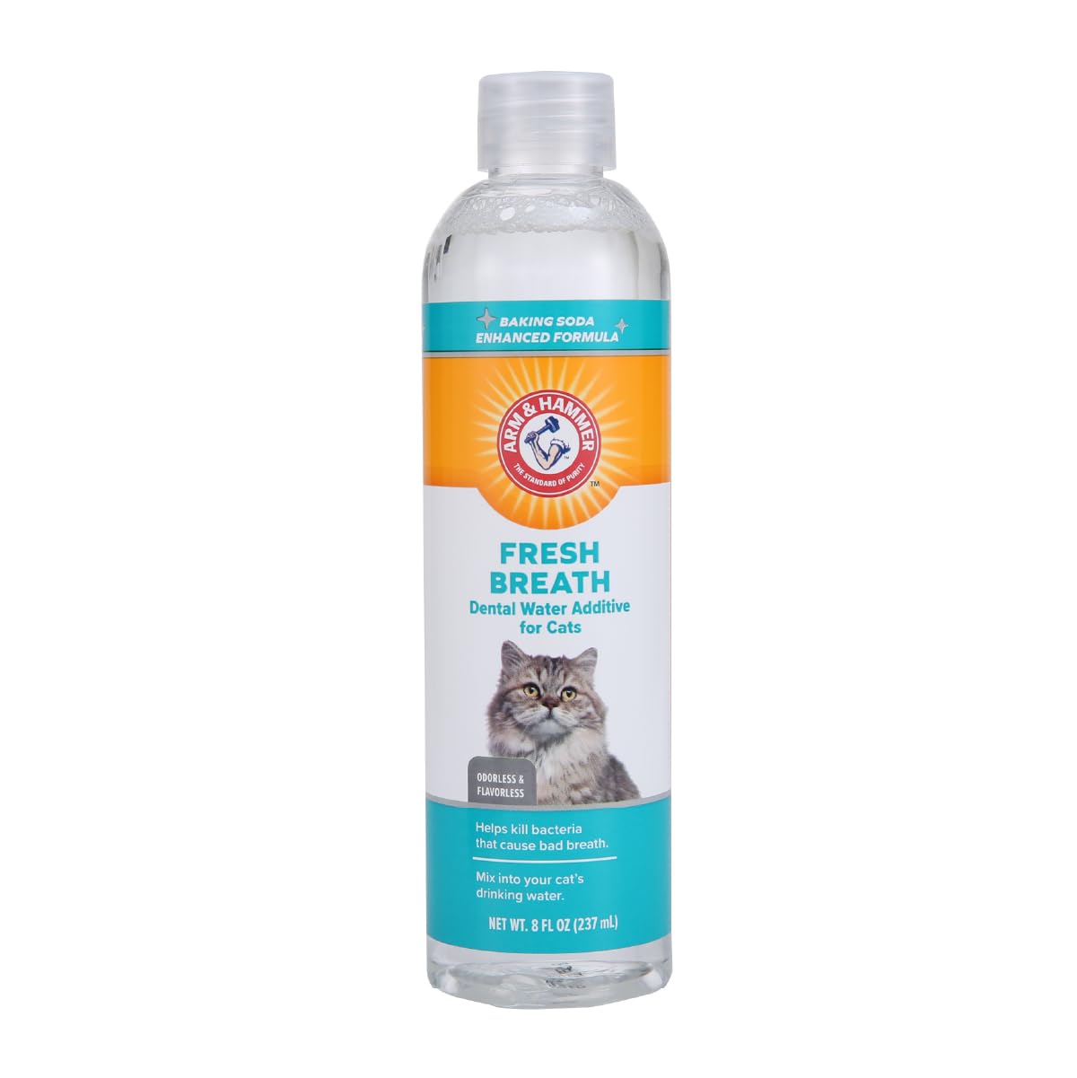 Arm & Hammer for Pets Advanced Care Dental Water Additive for Cats | Cat Teeth Cleaning Product for All Cats | Odorless and Flav