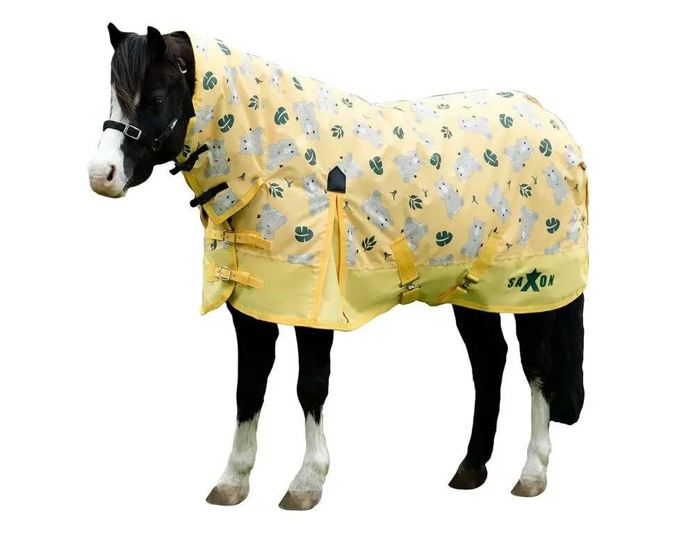Saxon 600D Pony Combo Neck Medium, Rhino Print, 39
