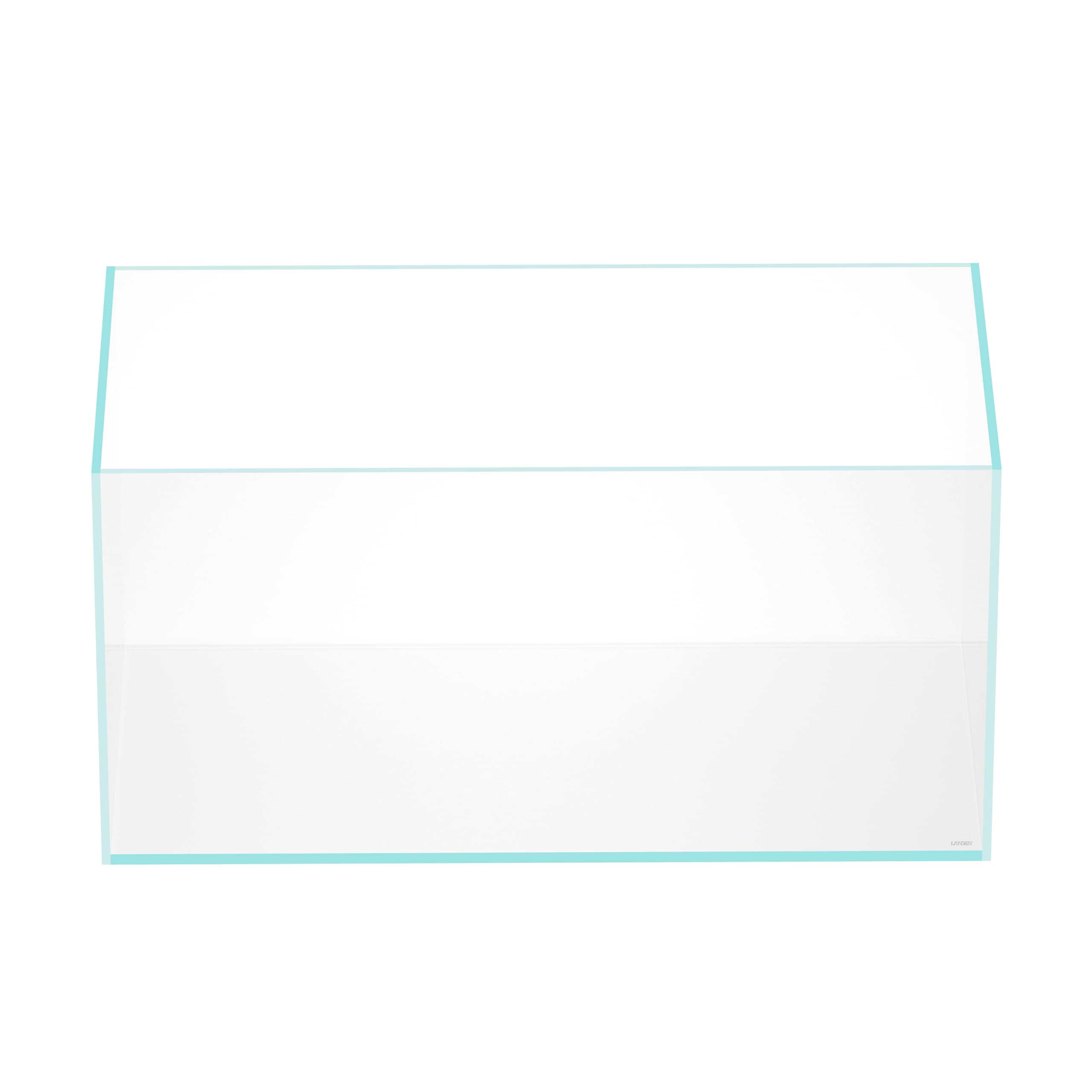 LANDEN 120P 105 Gallon Rimless Low Iron Aquarium Tank, W47.2  D23.6  H23.6 in(120x60x60cm) 12mm Thickness with Black Nano Foam L