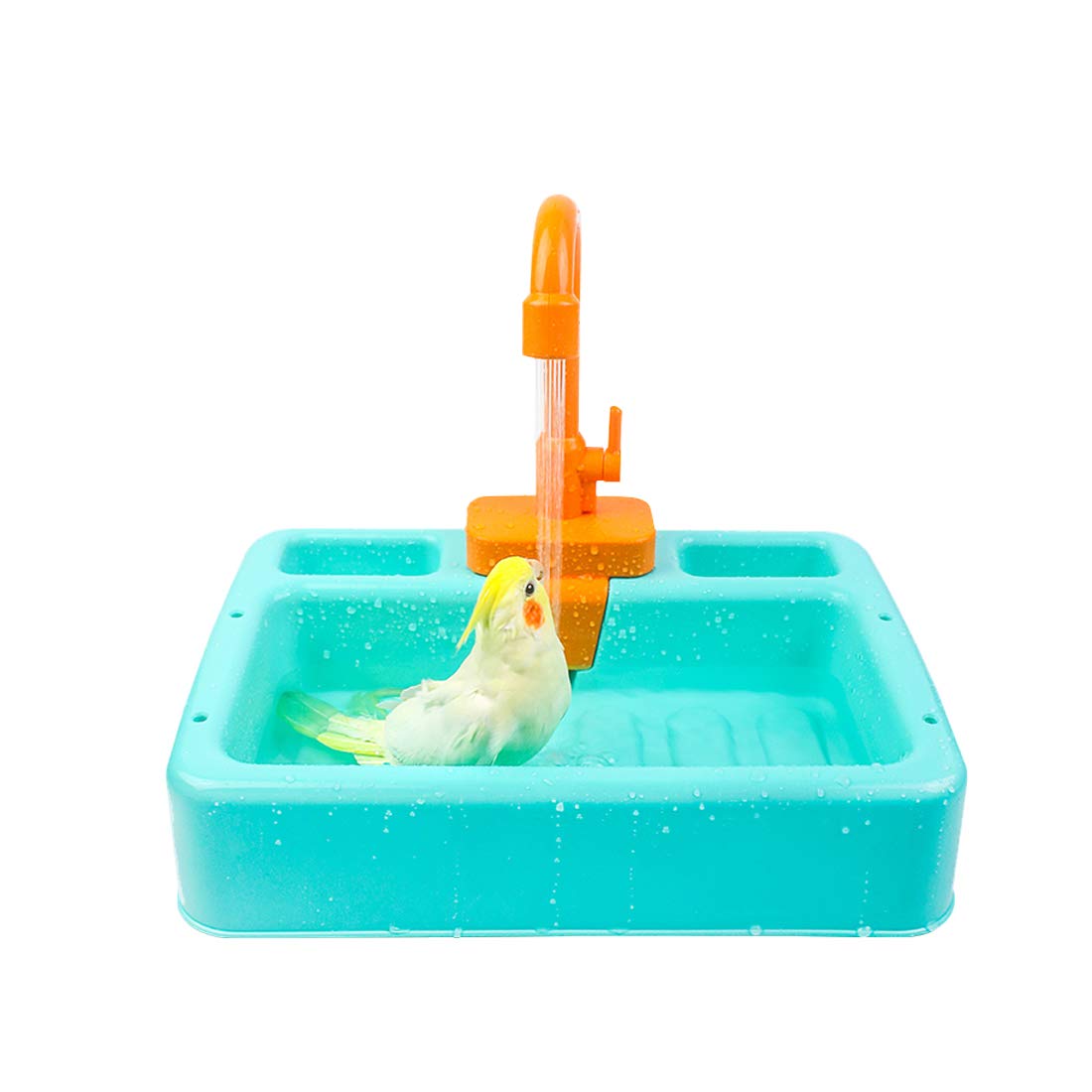 Kathson Bird Bathtub Parrot Shower Box Bathing Tub Container Cage Accessory For Small Medium Parakeet Cleaning Supplies