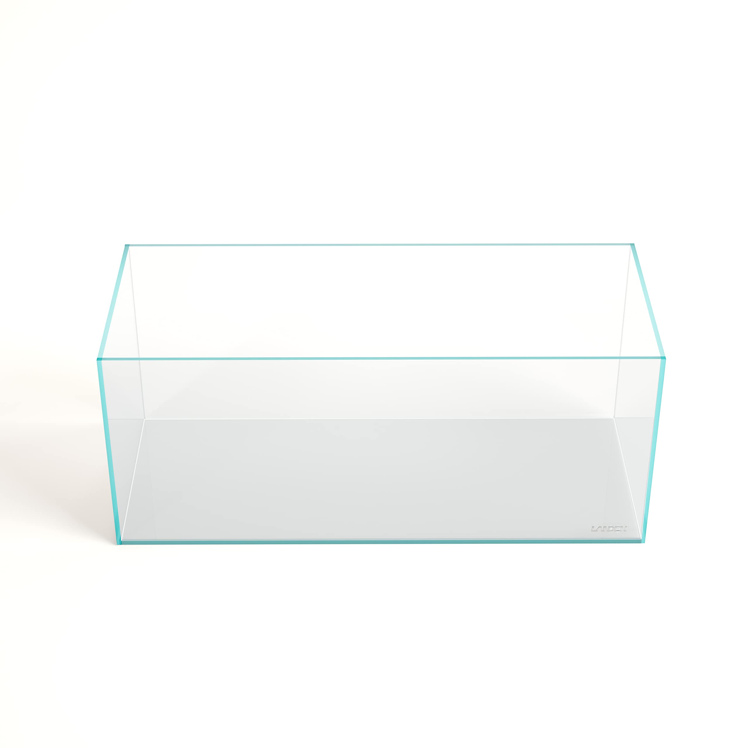 Landen 120P 72.2 Gallon Rimless Low Iron Aquarium Tank, W47.2    D19.7    H19.7 (120x50x50cm) 10mm Thickness with Black Nano Foa