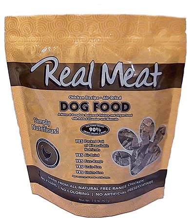 TRMC Real Meat Air Dried Dog Food w/Real USA Chicken - Four 2lb Bags of Grain-Free Real Meat Dog Food Sourced from Free-Range, C