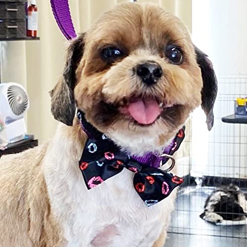 Jpgdn 50Pcs Small Dogs Bowties Bulk For Puppy Doggy Cat Kitten Rabbit Medium Boys And Girls Bow Ties With Polka Dots Checks Stripes Pet Adjustable Collar Neck Bow
