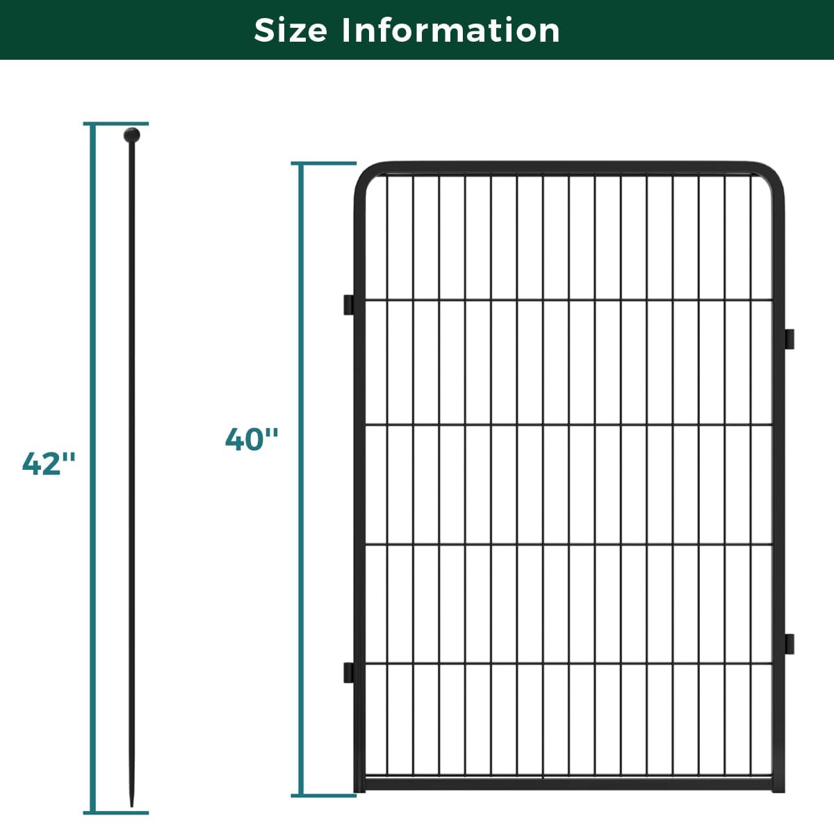 Fxw Rollick Dog Playpen For Yard, Rv Camping, 40 Inch 2 Panels For Medium And Large Dogspatented
