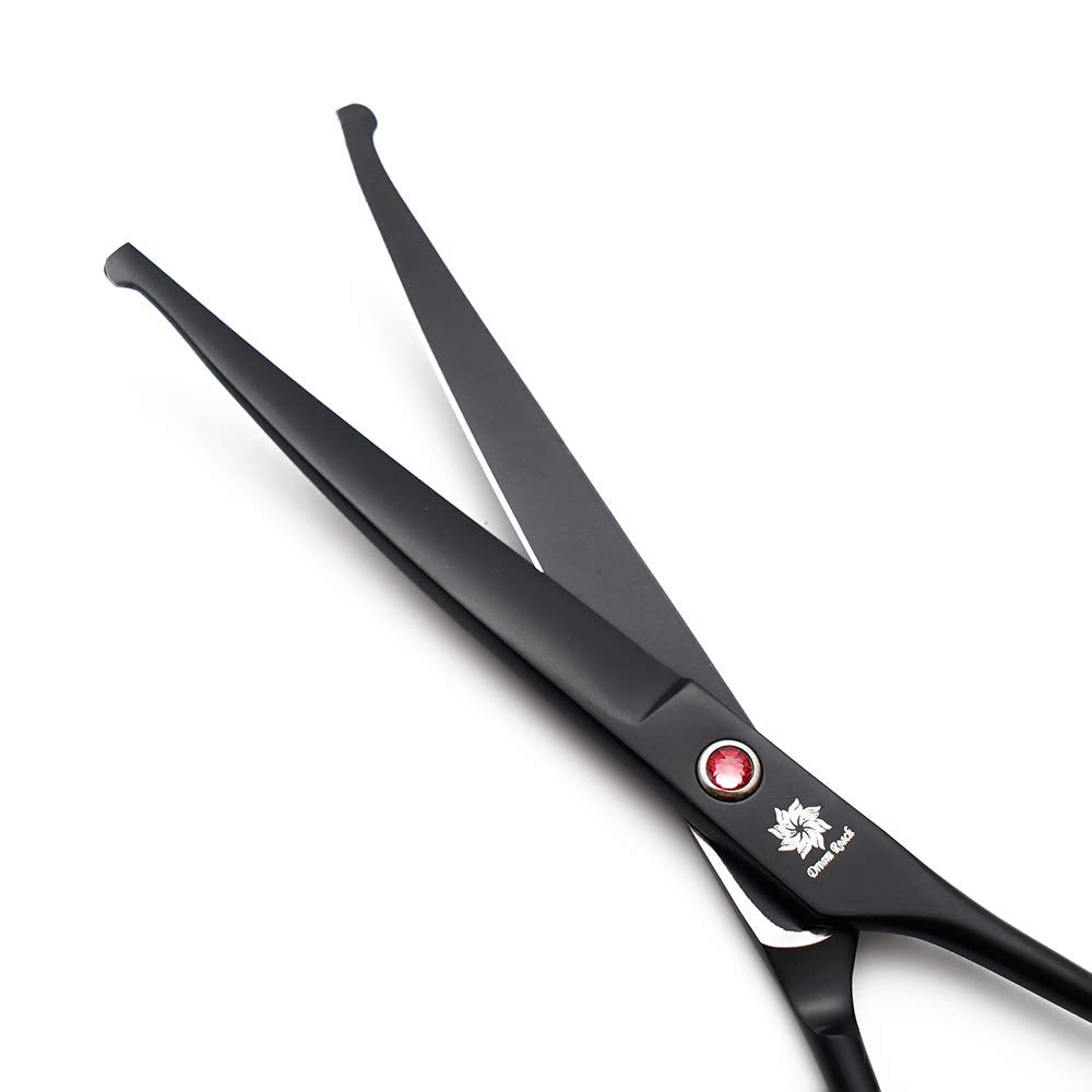 Dream Reach 7.0 Inches Professional Pet Cat Dog Grooming Shears Scissors, Straight, Curved, Thinning/Blending/Chunking Scissors Kit (4-Set Blunt Tip)