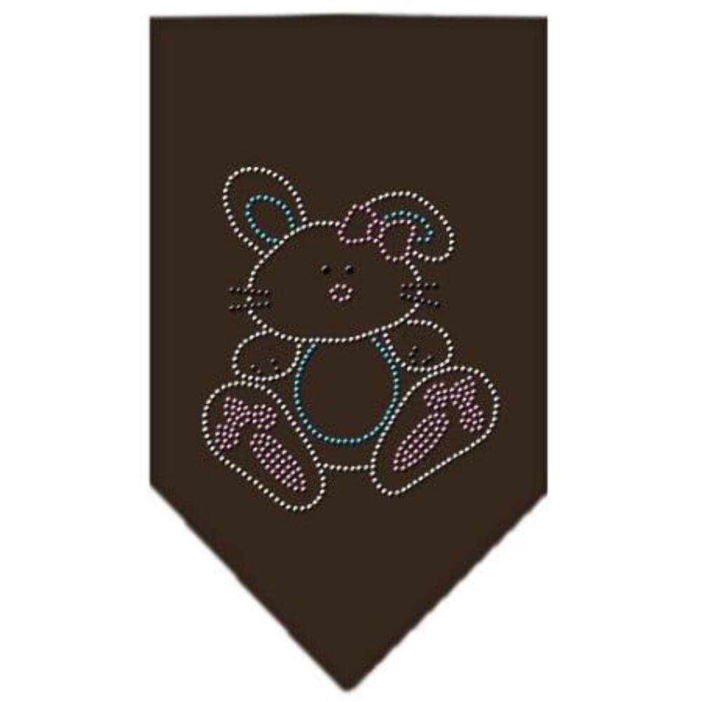 Pet and Dog Bandana Rhinestone, "Bunny" Turquoise Large