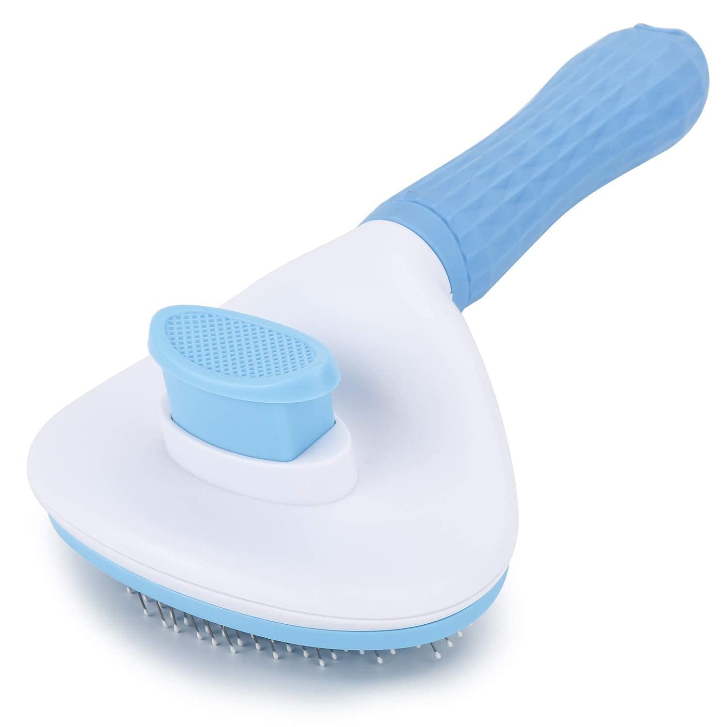 Self Cleaning Slicker Brush For Dogs And Cats, Pet Grooming And Shedding Brush With OneTouch Hair Removal Button, Pet Massage C