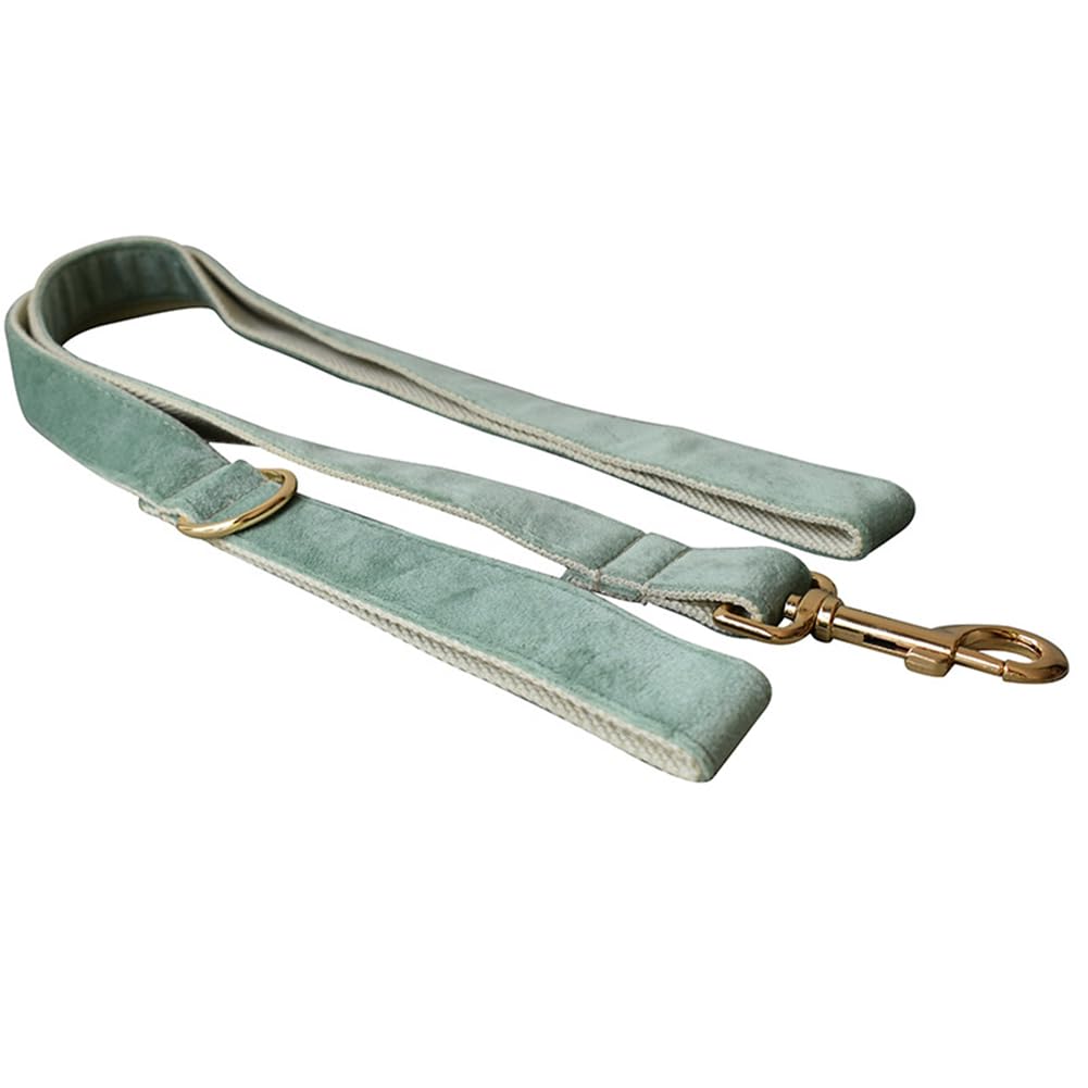 Jay D.L Dog Collar And Leash Set,Soft & Comfy Velvet Dog Collars With Heavy Duty Metal Buckle And Matching Lead Adjustable For S