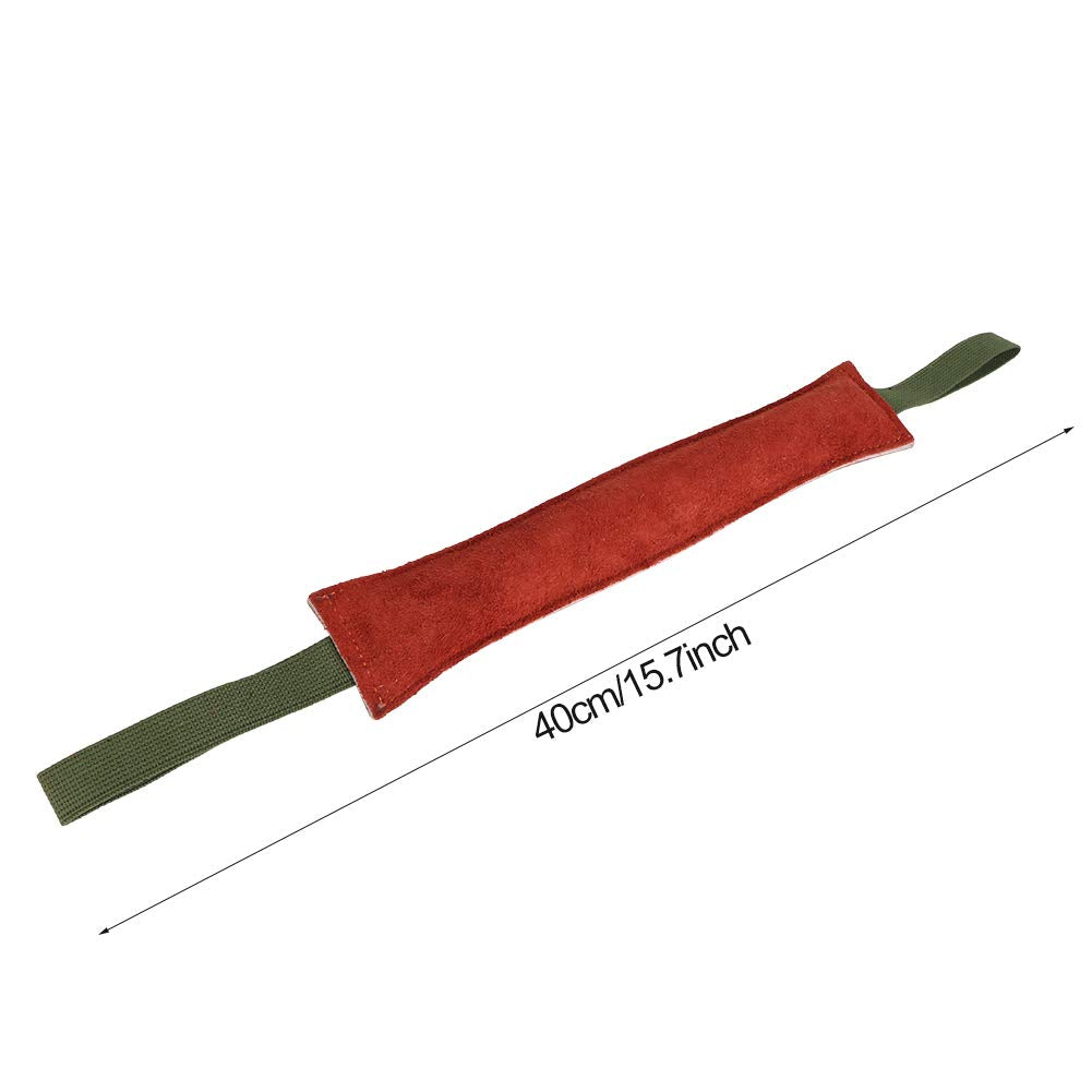 Dog Bite Tug Toy Leather Dog Training Bite Pillow Dog Training Rod Toy Puppy Training Interactive Toy With 2 Strong Handles
