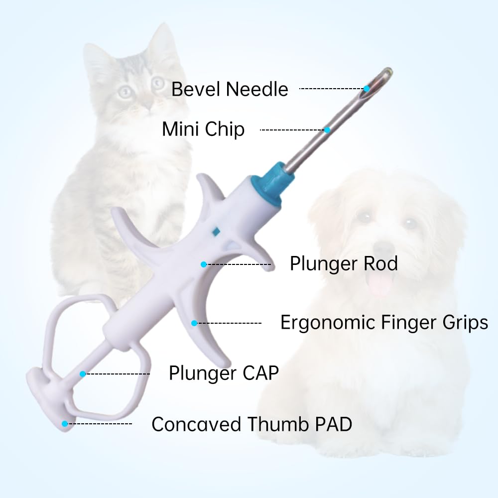 10 Packs 1.4X8Mm Taeing Pet Microchips, 134.2Khz Pet Cats Dogs Microchips Implant Kit For Veterinary Management