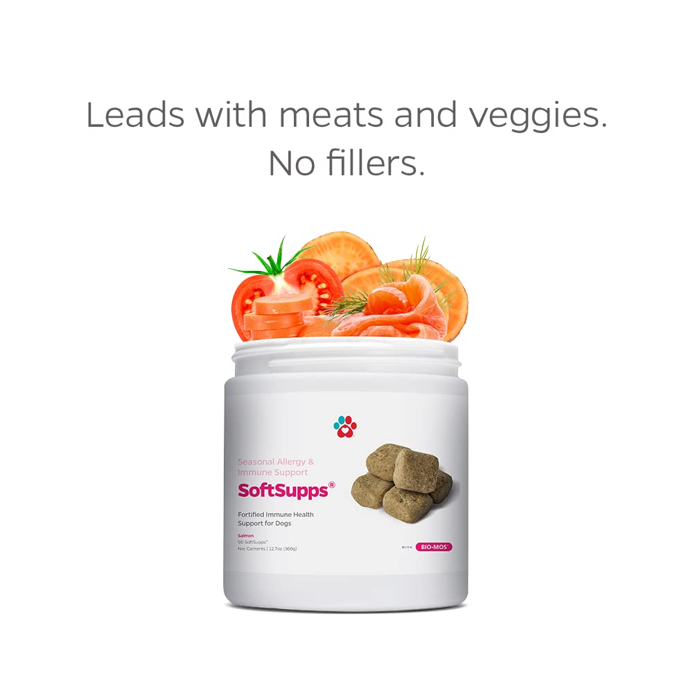 Pet Parents Allergy SoftSupps Immune Support for Dogs with Omega 3 Fish Oil for Dogs & Probiotics for Dogs for Dog Itch Relief &