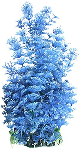 Jdyyicz Plastic Aquarium Plant/Grass Decorative, Blue/White