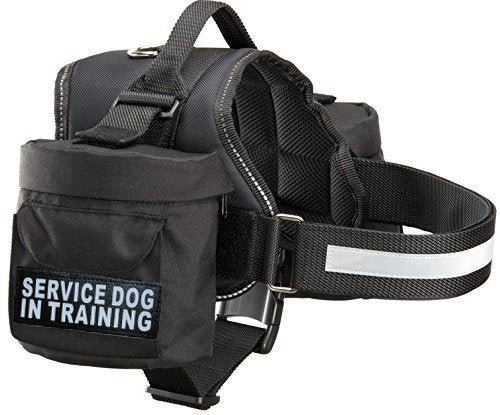 Doggie Stylz Service Dog In Training Harness With Removable Saddle Bag Backpack Harness Carrier Traveling Bag. 2 Patches. Please