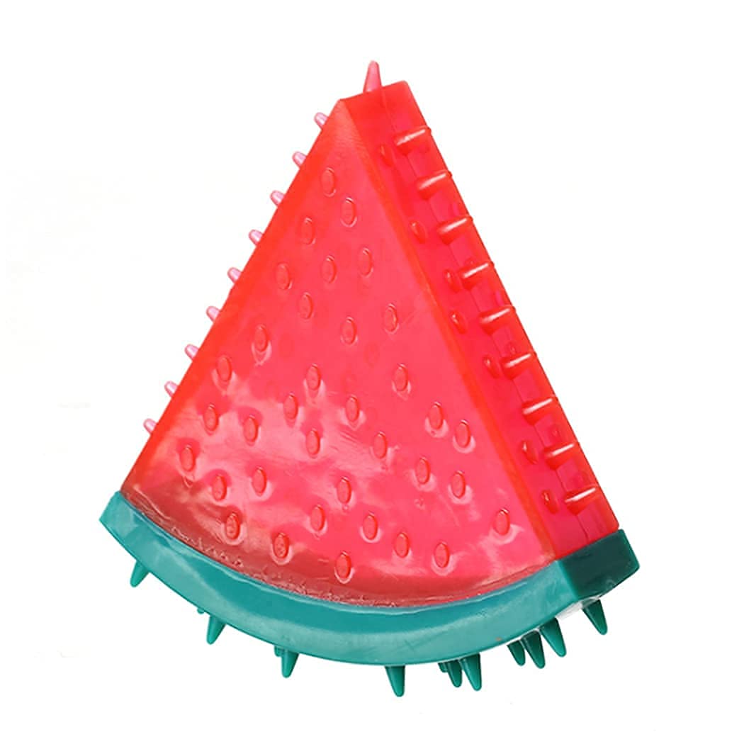 RvPaws Squeak Latex Dog Toys Fruit Shape Dog Chew Toy Training Toy Puppy Molar Toy Pet Interactive Play Toys (Watermelon Toy)