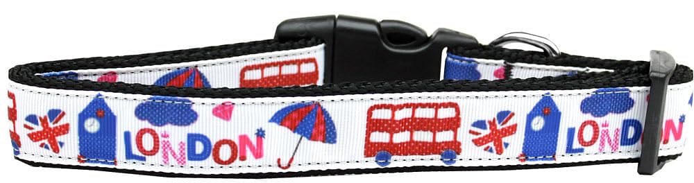 Pet Dog & Cat Nylon Collar or Leash, &quot;London Town&quot; LG Collar