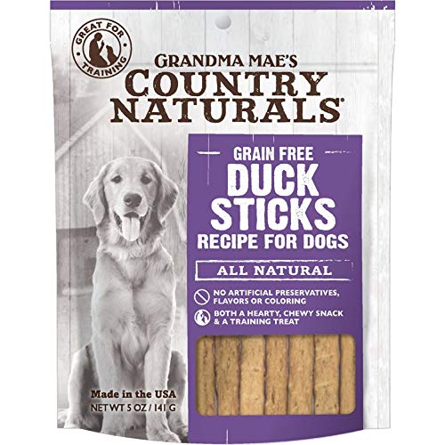 Grandma Maes Grain-Free Duck Sticks, 5 Ounces, All Natural Dog Training Treats Made in The USA