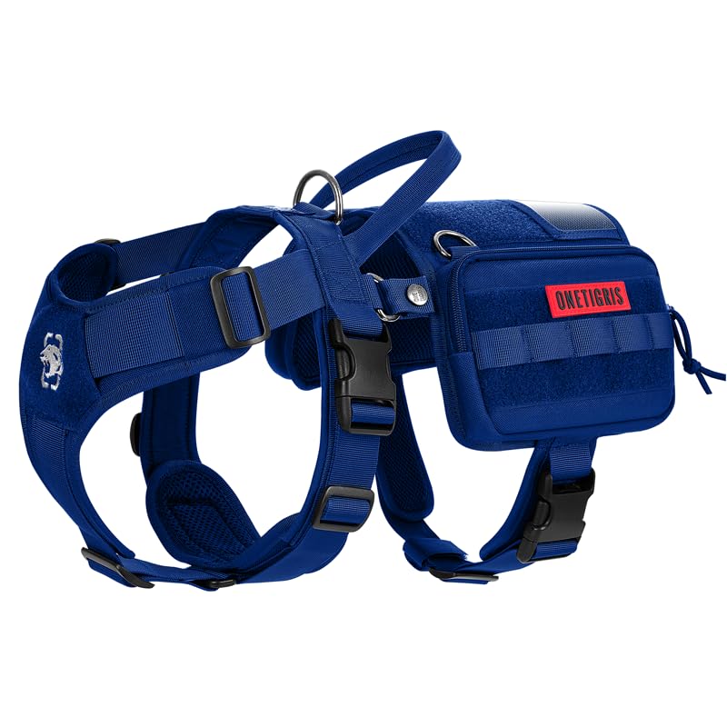 Onetigris Service Dog Vest Harness, Service Dog Cape Guardian Dog Backpack Harness With Pouches Saddle Bag For Small Medium And 