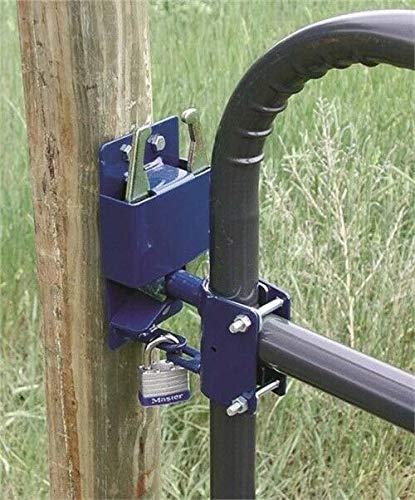 SpeeCo Two Way Lockable Gate Latch, Steel, Blue, Pack of 1, Model S16100100 - Ideal for Farms, Pastures, and Ranches