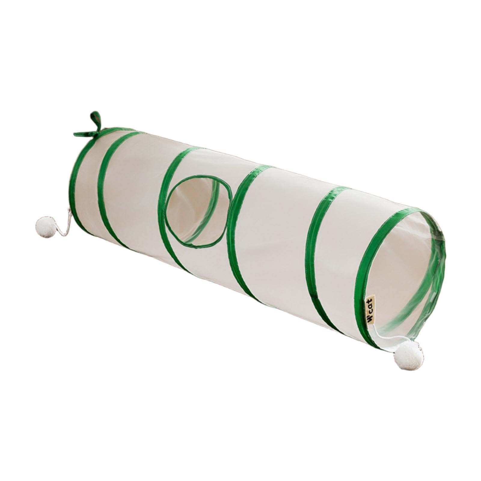 Enakshi Cat Tunnel Tube Exercise Cat Interactive Toy For Small Animals Bunny Bunny Straight Green|Pet Supplies | Cat Supplies | 