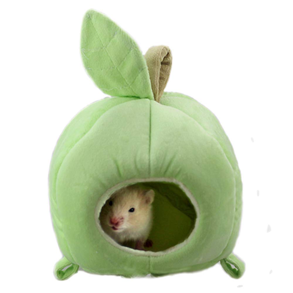 Aniac Pet Winter Hanging Fruit House Hammock Warm Bed Nest Accessories For Hamster Guinea Pig Hedgehog Chinchilla And Small Animals (Green)