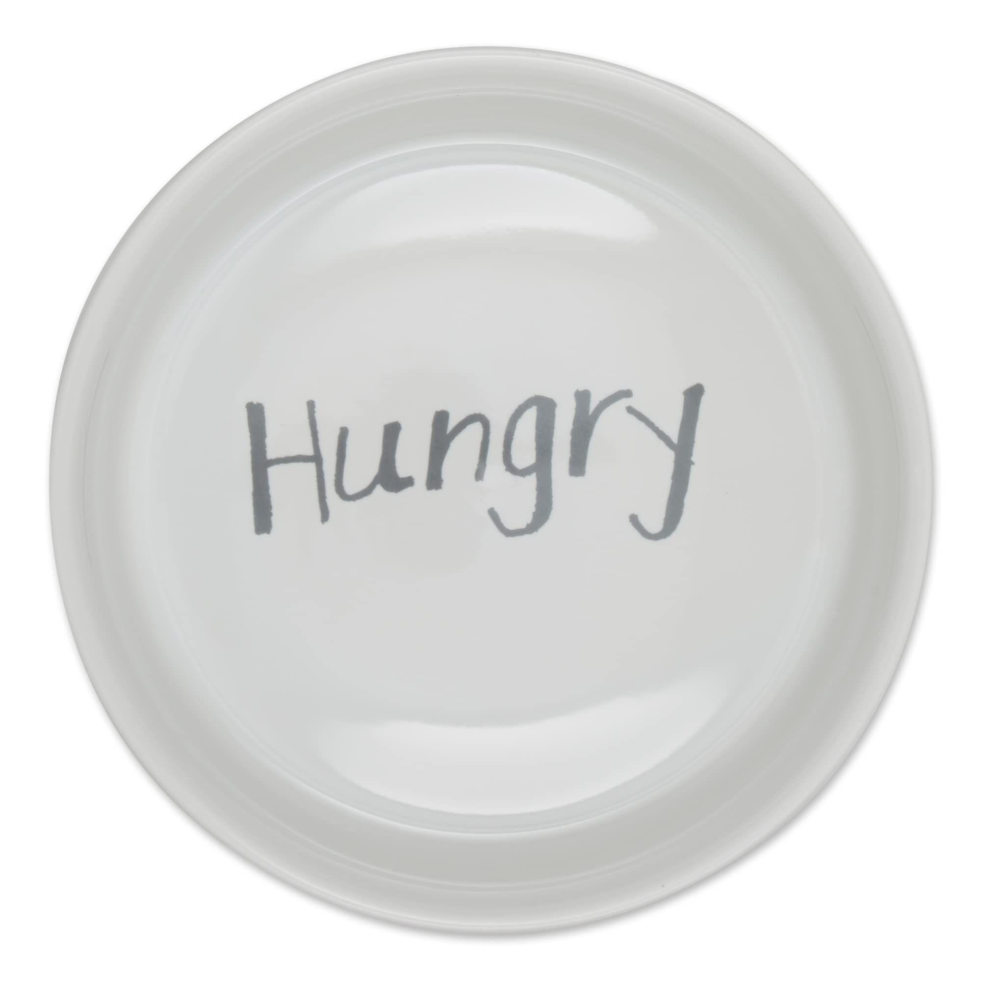 Bone Dry Ceramic Pet Collection Chevron, Small Set, 4.25x2, Gray, 2 Piece