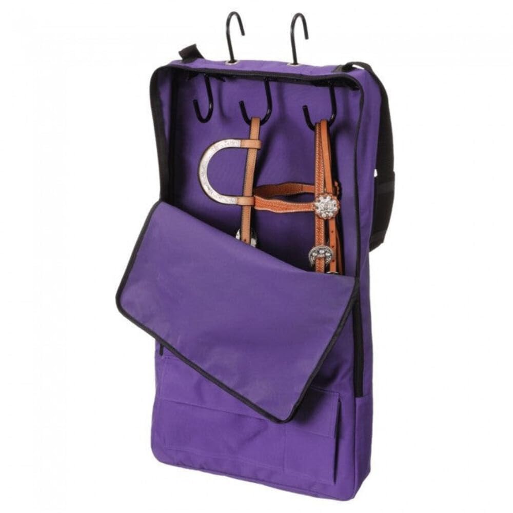 Tough 1 Bridle/Halter With 3 Prong Tack Rack, Navy Blue , 16 X 30