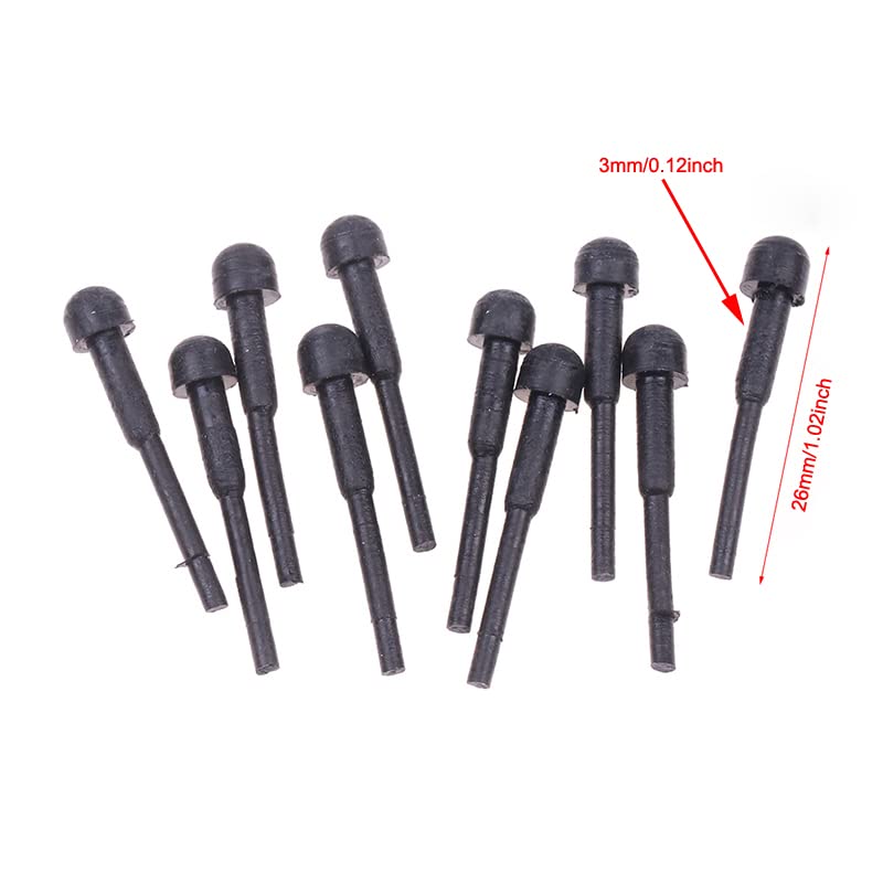 Torsor 10 Pack Hair Scissor Rubber Silencer Replacement Bumper Barber Shears Stopper Hair Cutting Clipping Cutter Od 3Mm Black Muffler Stick Buffer Bumpers Silicone Grooming Parts Salon Pet Tool