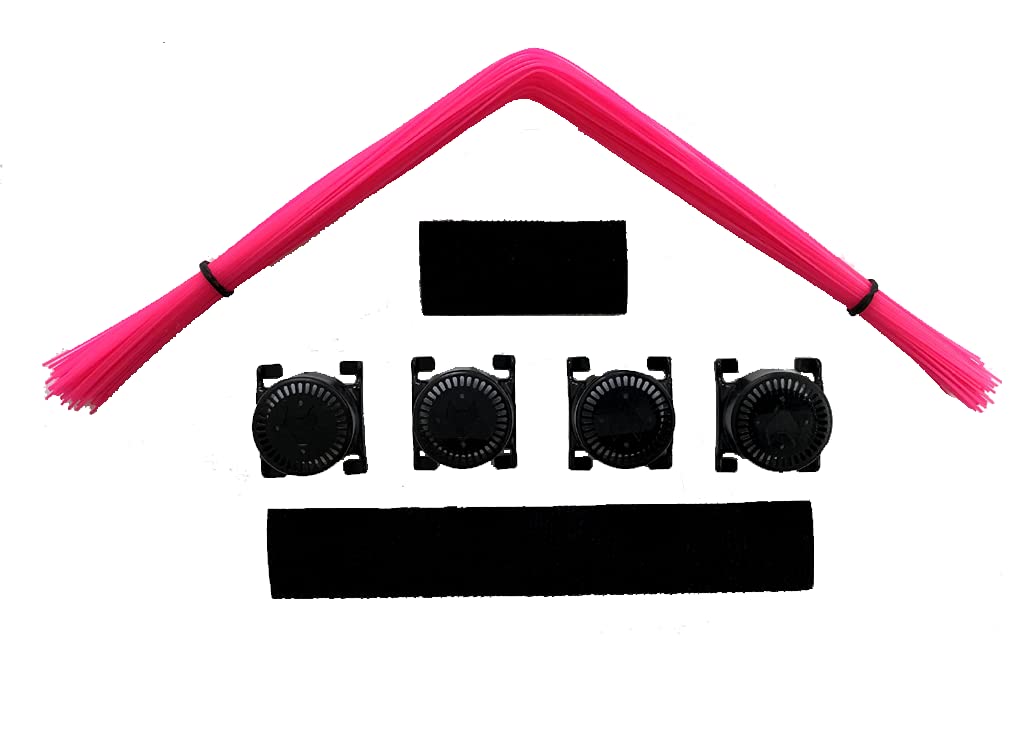 Coyotevest Coyotewhiskers Protection Nylon Bristles For Coyotevest Or Spikevest Dog Harness Vest, Dog Accessories That Deter Coyote, Hawk And Raptor Attacks (Set Of 4, Pink)