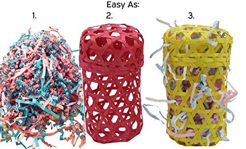 Bonka Bird Toys 1654 Pk3 Crinkle Paper Shred Parrots Conures Amazons Foraging Basket Filler