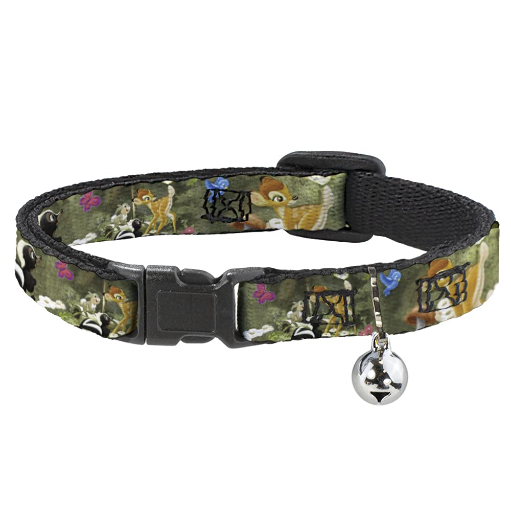Cat Collar Breakaway Bambi Friends Scene 8 To 12 Inches 0.5 Inch Wide