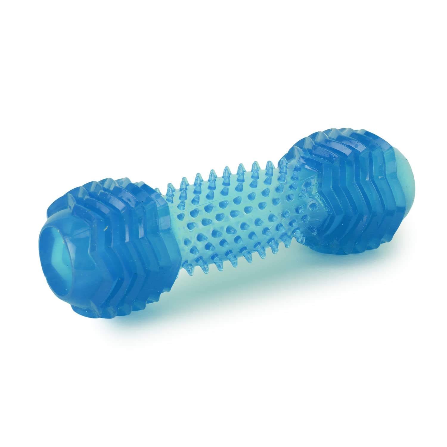 Basil Dumbbell Toy with Hollow Centre for Dog (Blue)