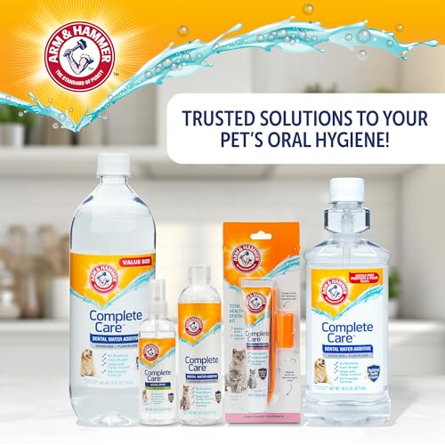Arm & Hammer Complete Care Dental Water Additive for Dogs, Dog Breath Freshener, Dog Mouth Wash or Dental Rinse, Simply Add to P