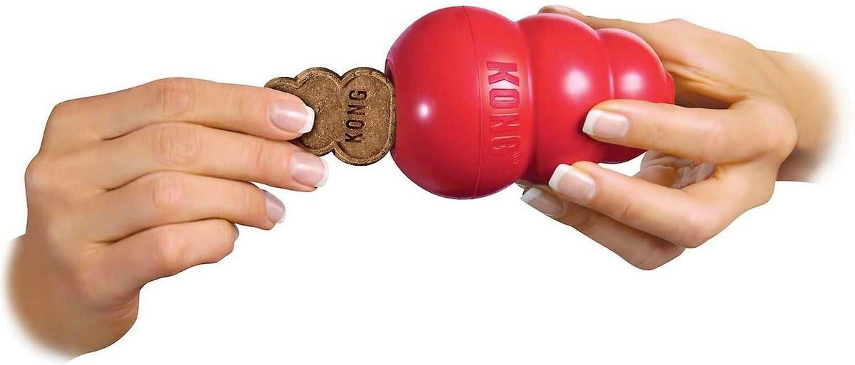 KONG Classic Dog Toy, Large Snacks Peanut Butter Snacks Large Dog Treats 11 Ounces, Combo Bundle