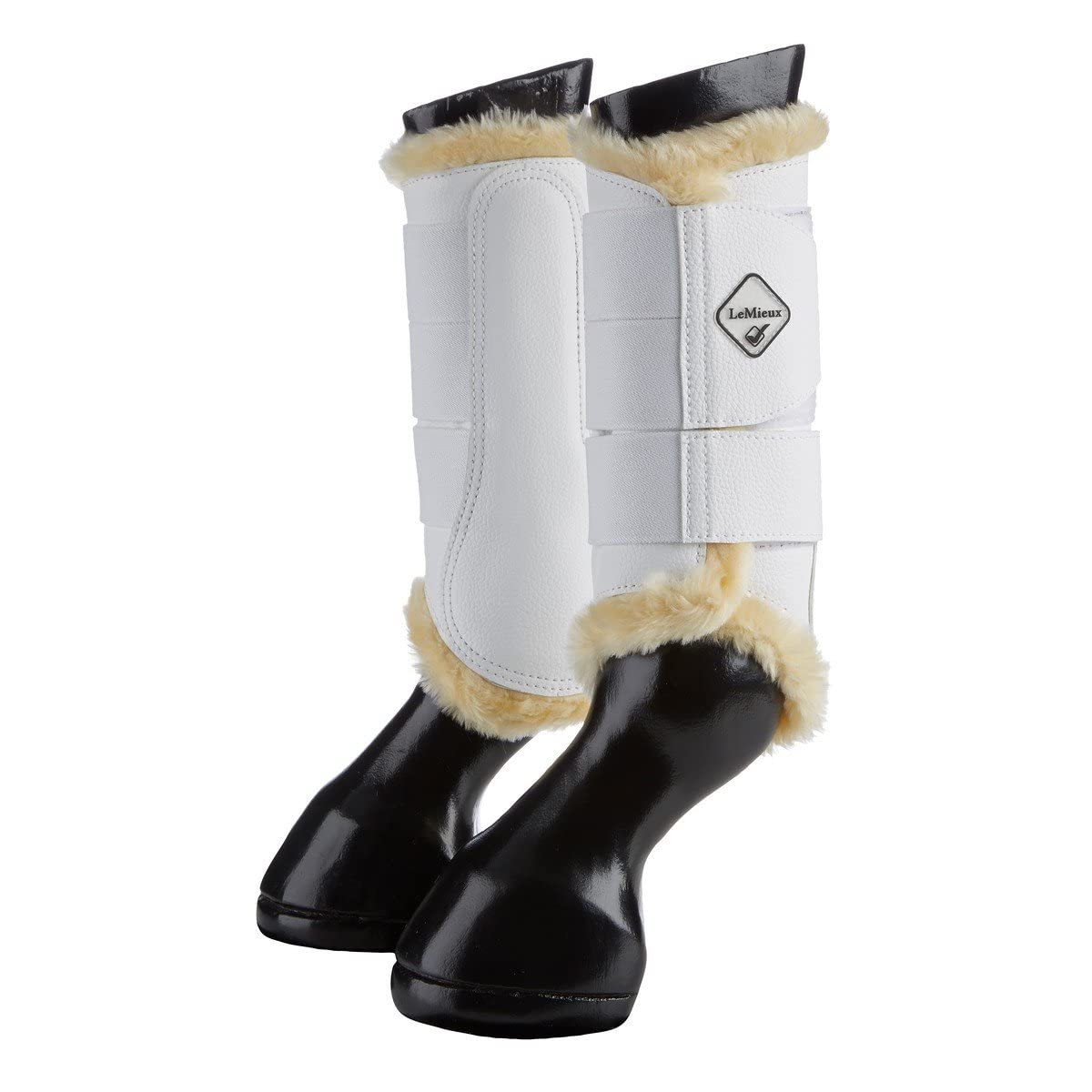 Lemieux Fleece Edged Mesh Brushing Horse Boots - Protective Gear And Training Equipment - Equine Boots, Wraps & Accessories (Nat