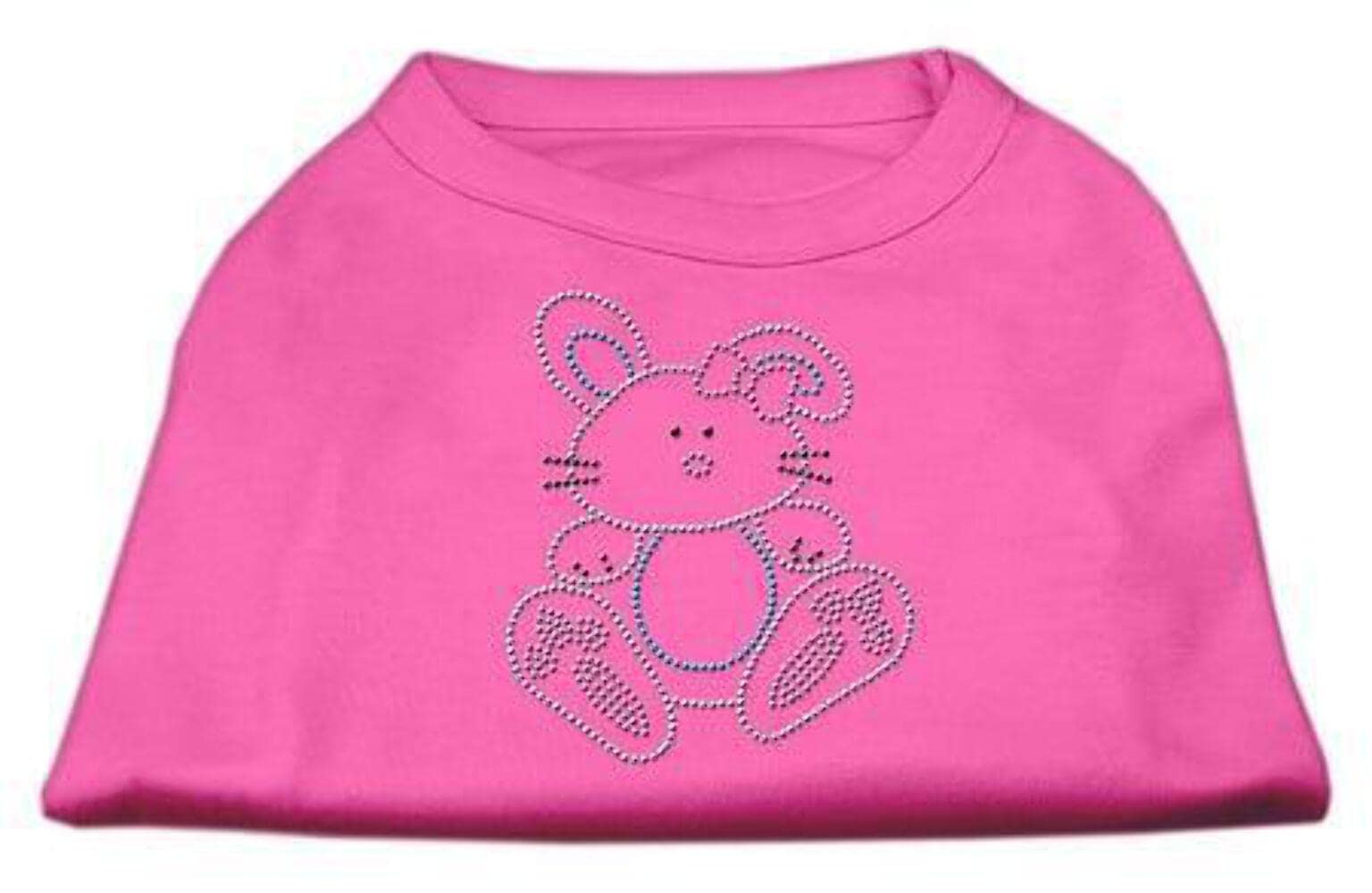 Mirage Pet Products Bunny Rhinestone Dog Shirt, Small, Bright Pink
