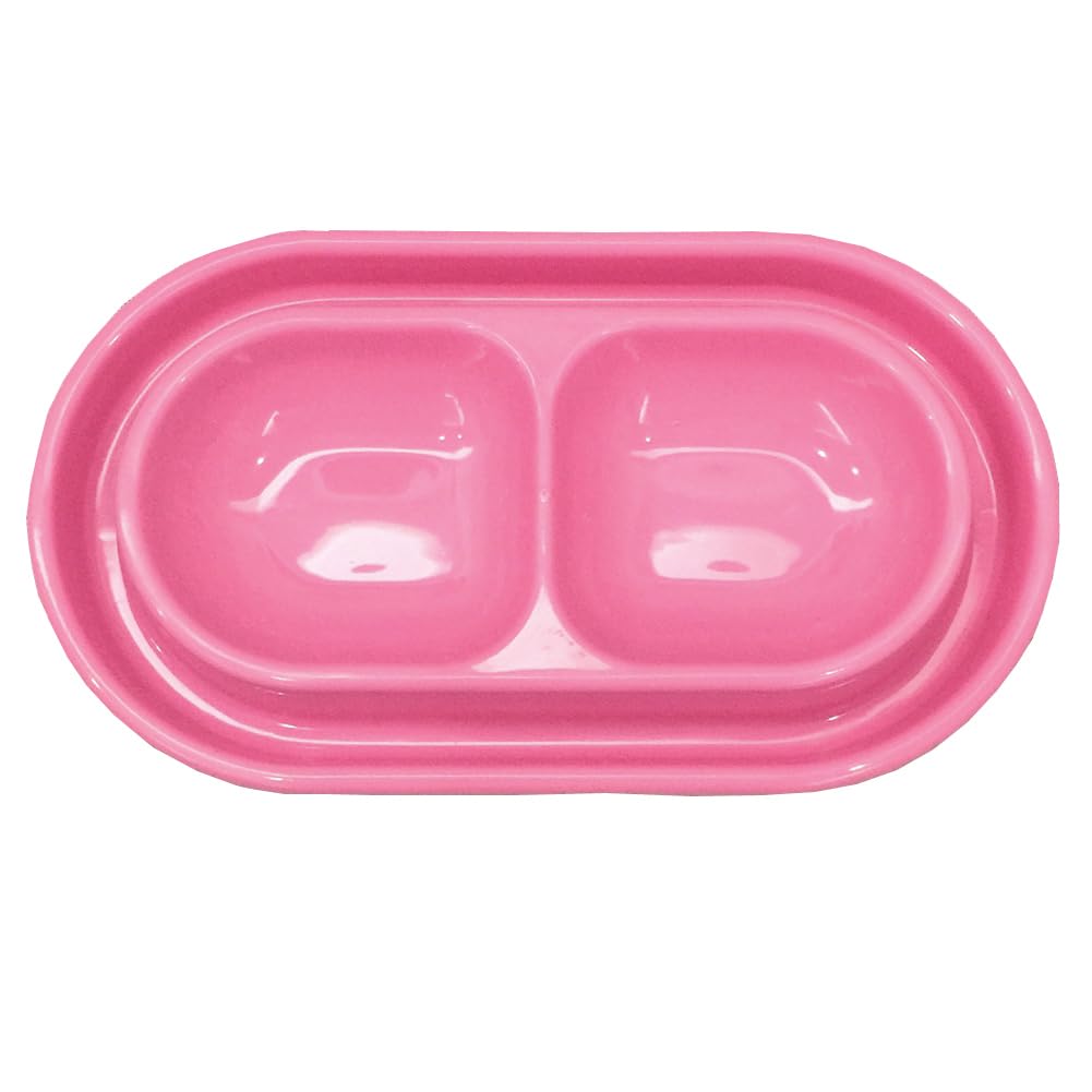 GRPET Cat Kitten Dish Dog Puppy Feeder Pet Bowl 3 Colors New Pink