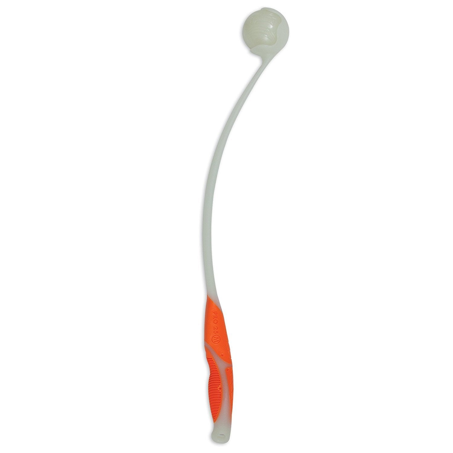 Chuckit! Pro 25M Max Glow Dog Ball Launcher, 25' Length, Includes Medium Max Glow Ball (2.5') For Dogs 20-60 Pounds