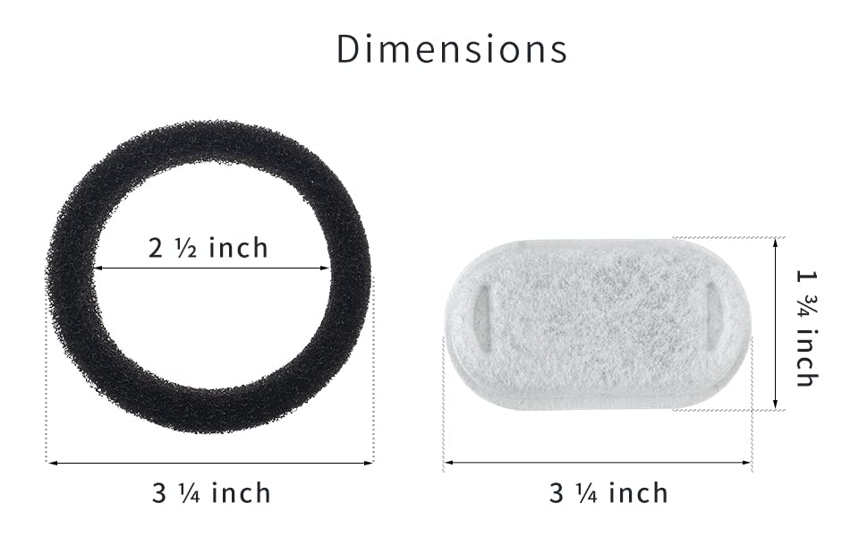 Lawfery Cat Water Fountain Filters (4+4 Pack), For 3.2L/108Oz Stainless Steel And Bento Cat Water Fountains, 4 Carbon Filters &