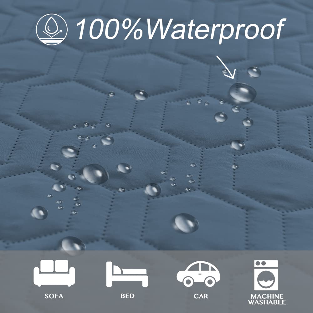 Tcksstex Waterproof Non-Slip Dog Bed Cover & Blanket, 30x70 Inch, Navy Blue, Fabric Incontinence Mattress Protector for Pets