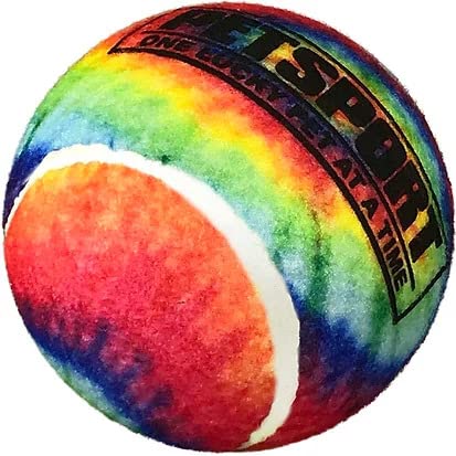 Petsport Tie Dye Rainbow Squeak Balls for Dogs,NonToxic Squeak Ball Toy for Puppies and Adult Dogs, Keeps Your Dog Occupied,Pac