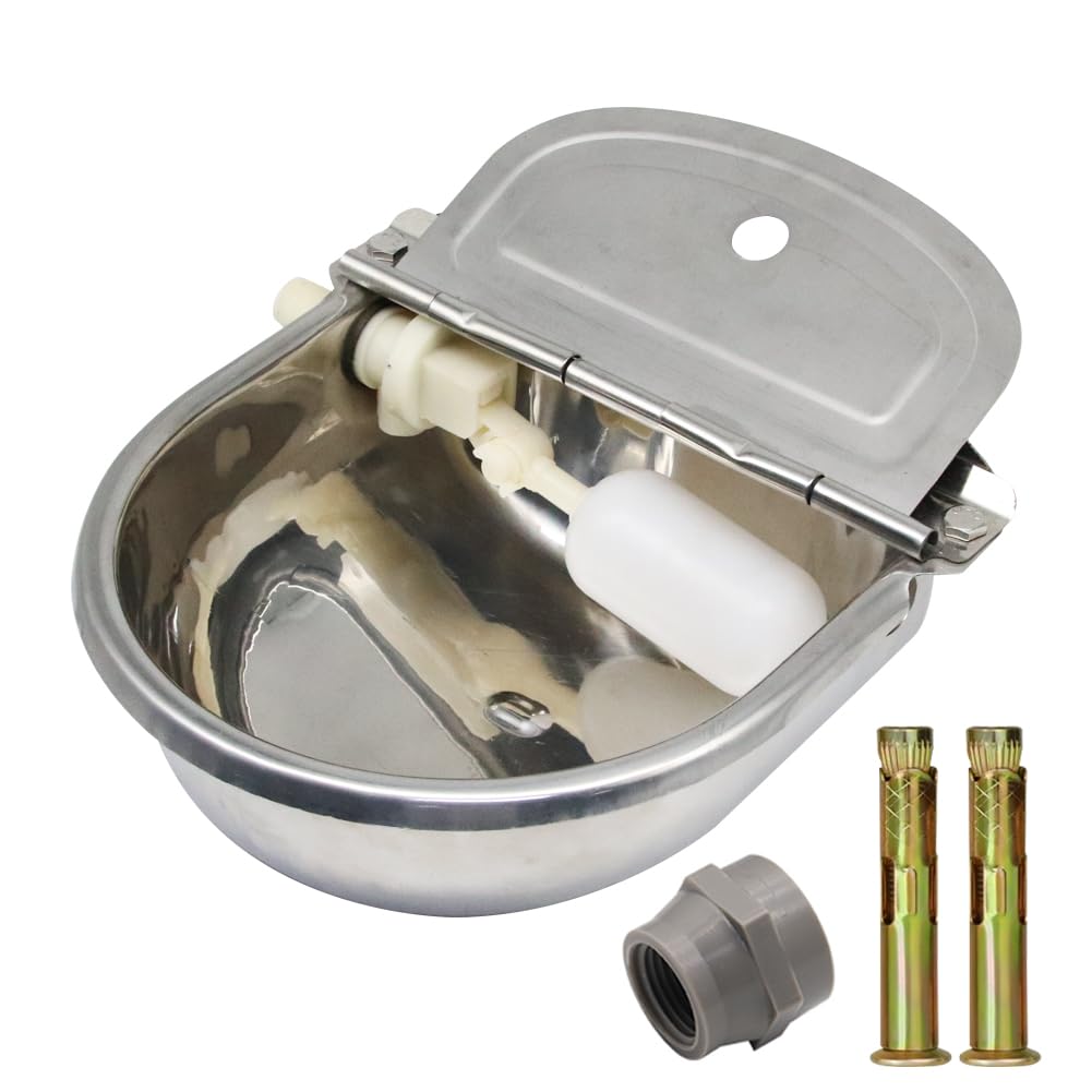 Moduoduo Automatic Water Trough Dog Feeder Bowl With Float For Cattle Horse Goat Sheep Animals Stainless Pet Livestock Tool