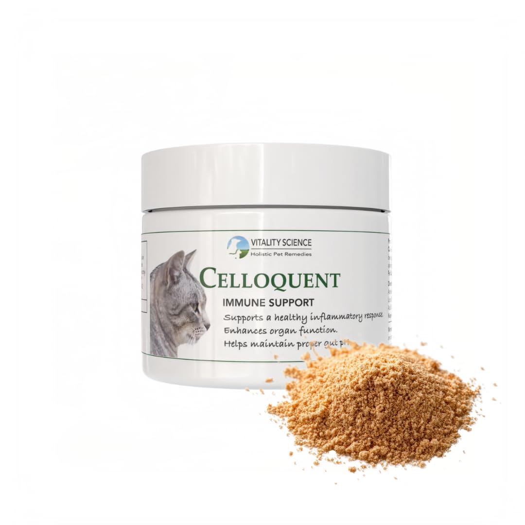 Vitality Science Celloquent for Cats | Enhanced Immune Support Formula | Maintains Proper Gut pH | Boosts Organ Function | Aids 