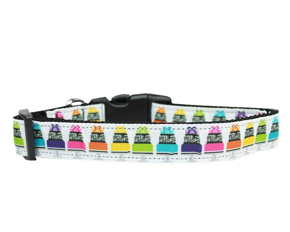 Pet Dog & Cat Nylon Collar or Leash, &quot;Have Your Cake&quot; MD Collar