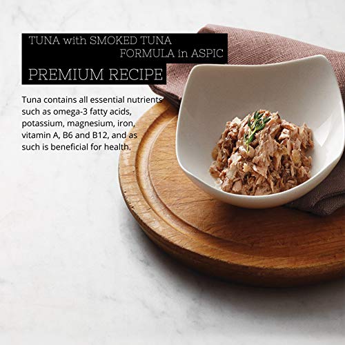 Fussie Cat Premium Tuna With Smoked Tuna In Aspic Grain-Free Wet Cat Food 2.82oz, case of 24