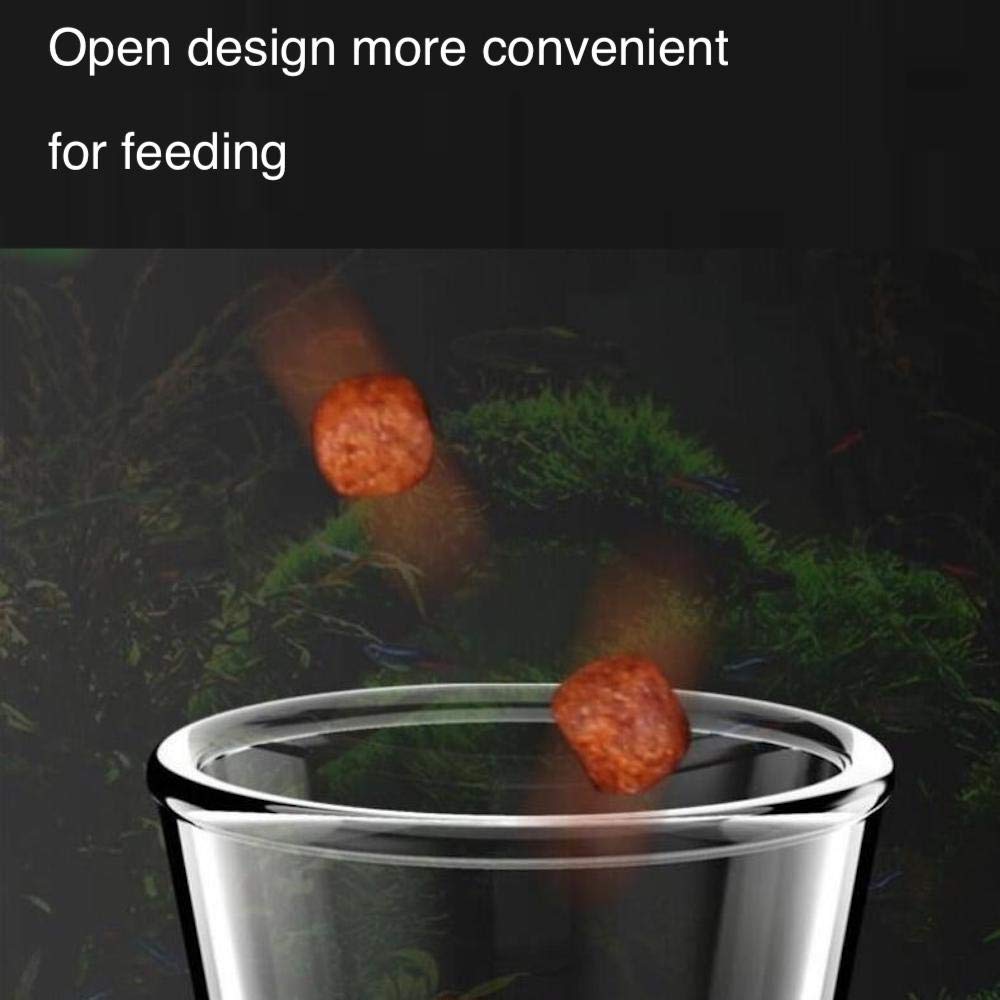 Shrimp Feeding Tube and Dish,Clear Crystal Glass Shrimp Feeder Tube Tray for Fish Tank Aquarium Shrimp (10)