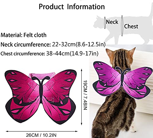 Cat Butterfly Costume Halloween Wings For Small Dogs And Cats, Puppy Cat Apparel Clothes For Halloween Party Decoration