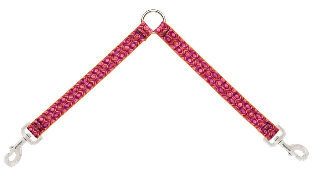 Coupler For Walking Two Medium Or Larger Dogs Together, 1' Wide Alpen Glow Design By Lupine, 24' Long