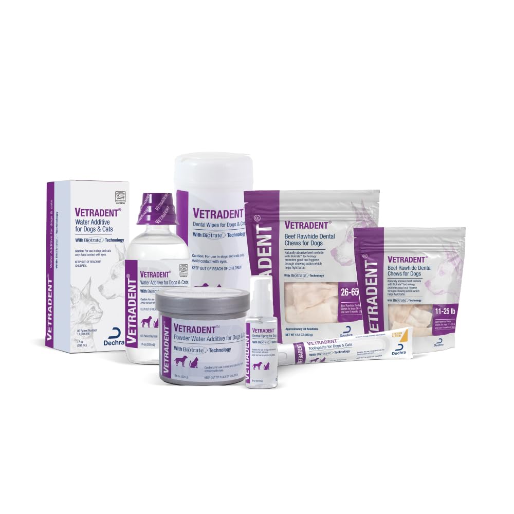 Vetradent® Water Additive for Dogs & Cats, 17 oz - Oral Care Solution for Fresh Breath and Healthy Teeth