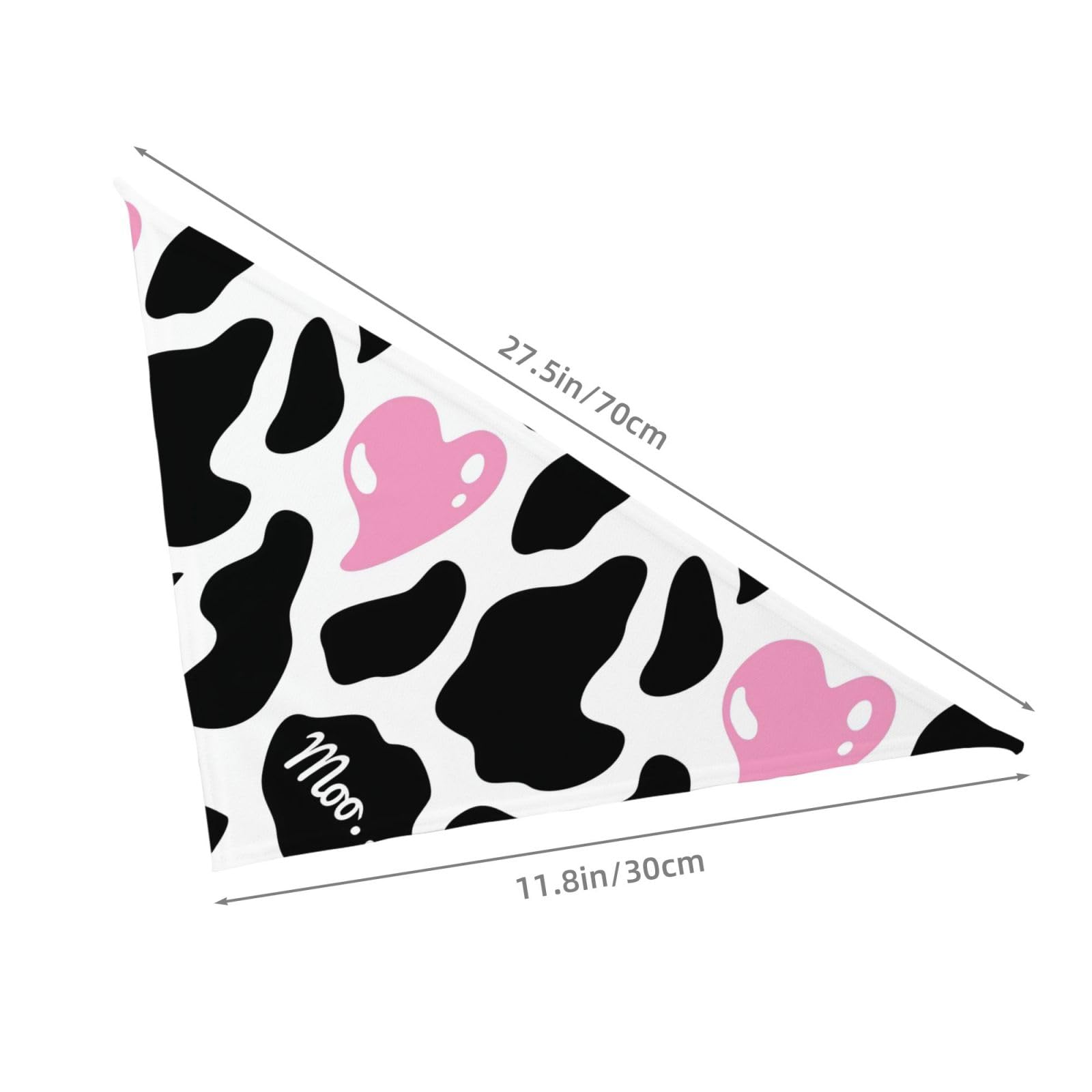 Cow Pink Print Cute Country Rustic Farmhouse Dog Bandana Scarf Triangle Bibs Pet Accessories Cat Kerchief